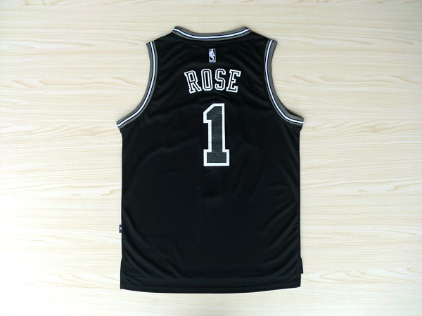  NBA Chicago Bulls 1 Derrick Rose New Revolution 30 All Black Jerseys